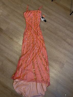 NWT Jump Orange Sequin dress